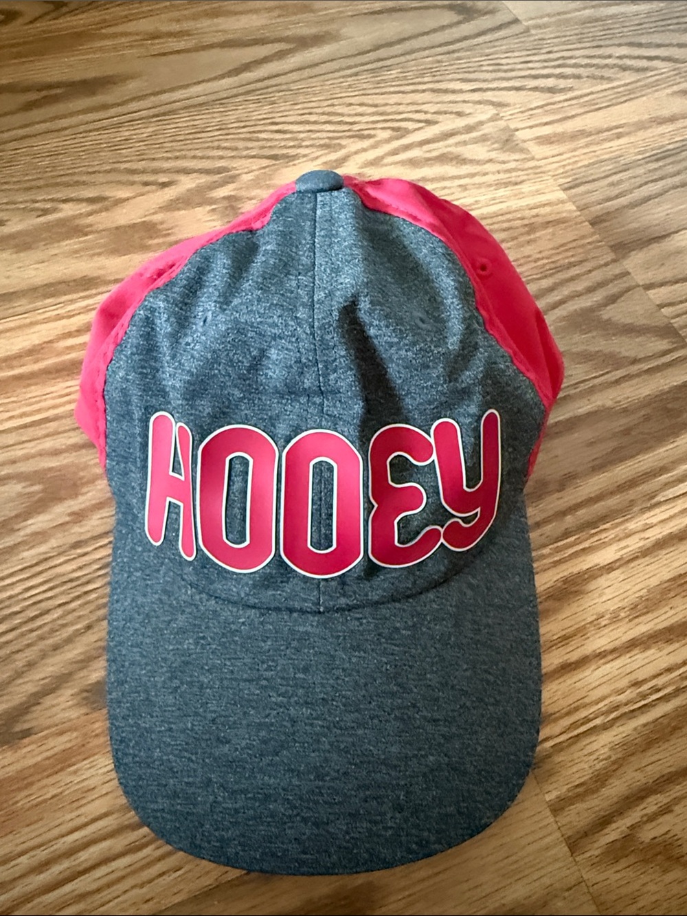 Hooey Snapback Hat - Gray & Pink Panels